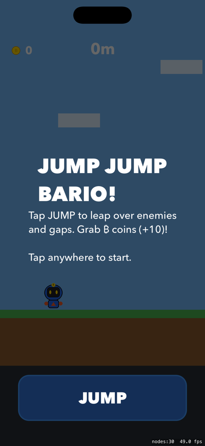 Jump Jump Bario title screen