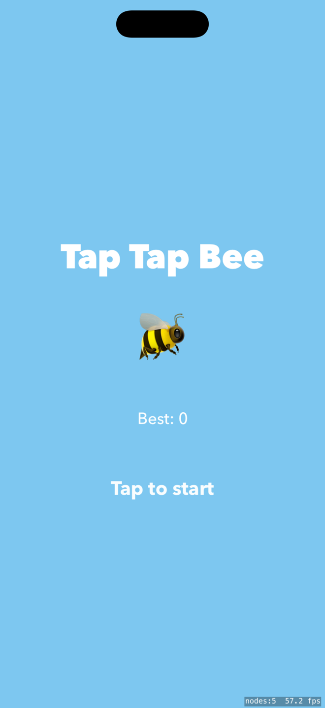 Tap Tap Bee title screen